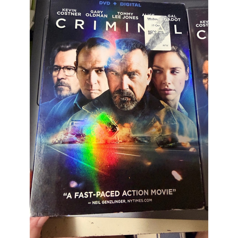 Criminal DVD 2016 Kevin Costner Gary Oldman Tommy Lee Jones Gal Gadot Action